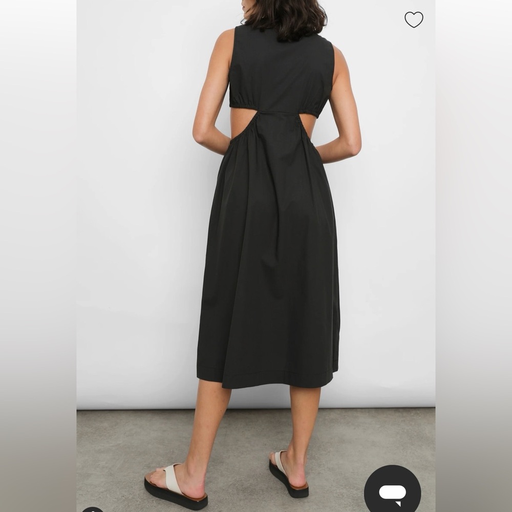 NWT Rails Rizo Black Midi Cut-Out Dress size Large - Picture 2 of 5